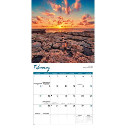 CarouselCalendars Zonsondergang Kalender Mini 2026