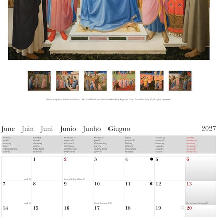 Cartilia Beato Angelico Kalender 2027