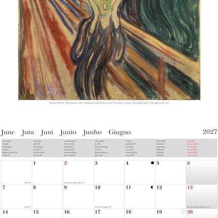 Cartilia Edvard Munch Kalender 2027