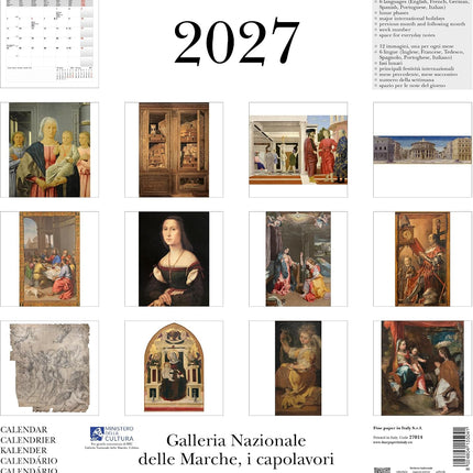 Cartilia National Gallery of the Marches, the Masterpieces Kalender 2027