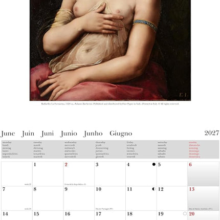 Cartilia Palazzo Barberini, The Masterpieces Kalender 2027
