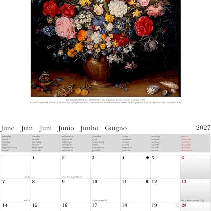 Cartilia Pinacoteca Ambrosiana Kalender 2027