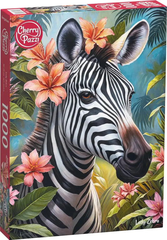 CherryPazzi Gemini 1000 Piece Jigsaw Puzzle - Cat Portrait Art, High Quality Pieces, Challenging For Adults & Teens
