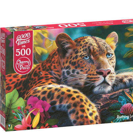 CherryPazzi Reclining Leopard Puzzel 500 Stukjes
