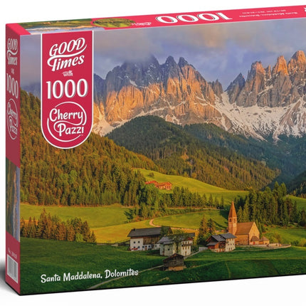 CherryPazzi Santa Maddalena, Dolomites Puzzel 1000 Stukjes
