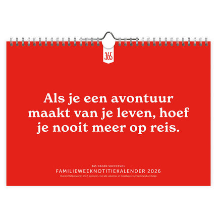 Comello 365 Dagen Succesvol FamilieWEEKnotitiekalender 2026
