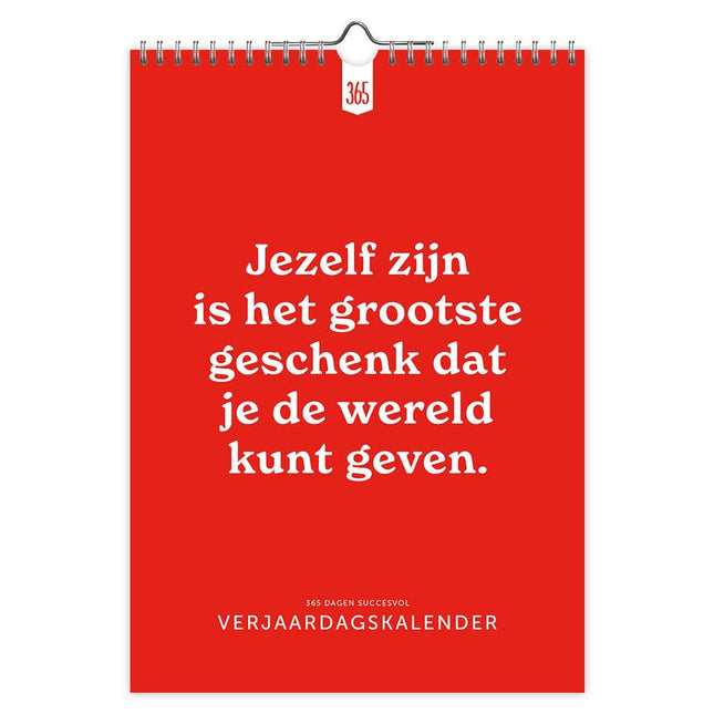 Comello 365 Dagen Succesvol Verjaardagskalender A4
