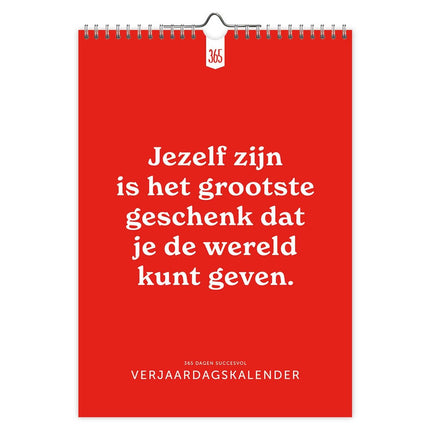 Comello 365 Dagen Succesvol Verjaardagskalender A4