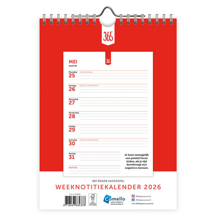 Comello 365 Dagen Succesvol Weeknotitiekalender 2026