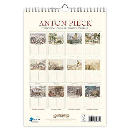 Comello Anton Pieck A4 "Het Veerhuis" Verjaardagskalender