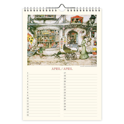 Comello Anton Pieck A4 "Het Veerhuis" Verjaardagskalender