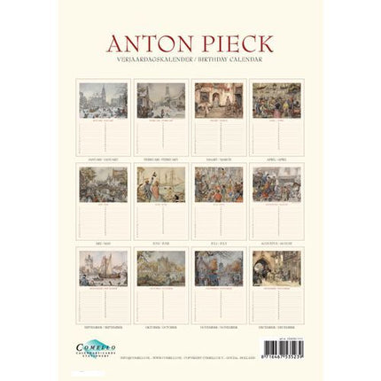 Comello Anton Pieck A4 "Zicht op Haven" verjaardagskalender