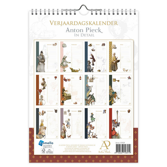 Comello Anton Pieck In Detail Verjaardagskalender