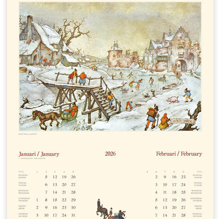 Comello Anton Pieck Kalender 2026 Groot Stoom- en scheepvaartmuseum