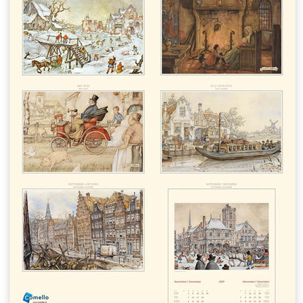 Comello Anton Pieck Kalender 2026 Groot Stoom- en scheepvaartmuseum