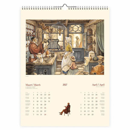 Comello Anton Pieck Kalender 2027 Groot Hoge Hoeden