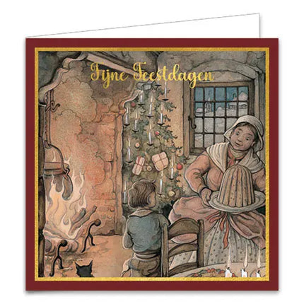 Comello Anton Pieck Kerstkaarten - Kerstcake - Etalage