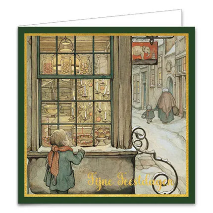 Comello Anton Pieck Kerstkaarten - Kerstcake - Etalage