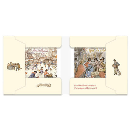 Comello Anton Pieck Kerstkaarten Kerstliedjes 10 Stuks