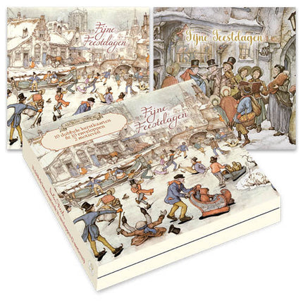 Comello Anton Pieck Kerstkaarten Kerstliedjes 10 Stuks