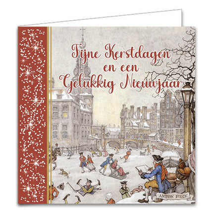 Comello Anton Pieck Kerstkaarten Kinderen in Slee