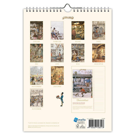 Comello Anton Pieck 'Oude Ambachten' Verjaardagskalender