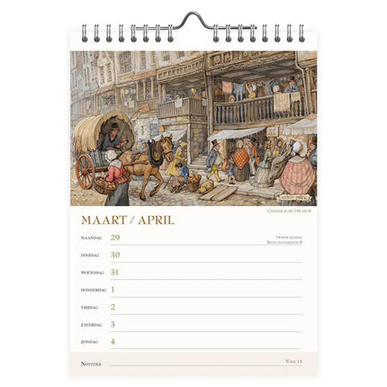 Comello Anton Pieck Weeknotitiekalender 2027 Brood Backery