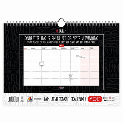 Comello Darum FamilieWEEKnotitie Kalender 2027