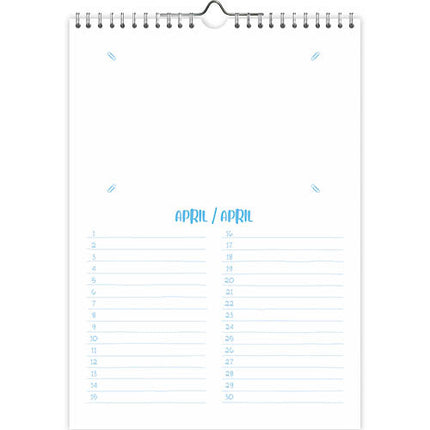 Comello Do it yourself A4 Verjaardagskalender