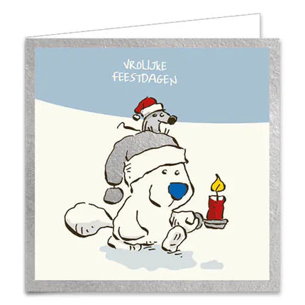 Comello Doe Eens Lief Kerstkaarten - Sneeuwdansje - Kerstkaars