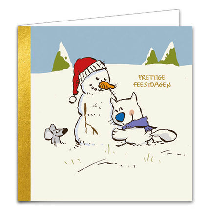 Comello Doe Eens Lief Kerstkaarten Sneeuwpop