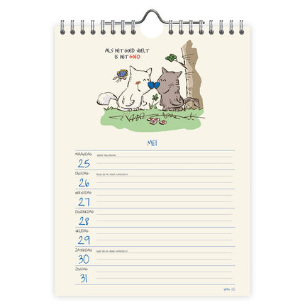 Comello Doe eens lief WEEKnotitiekalender 2026