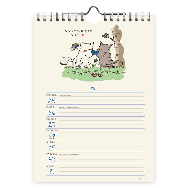 Comello Doe eens lief WEEKnotitiekalender 2026