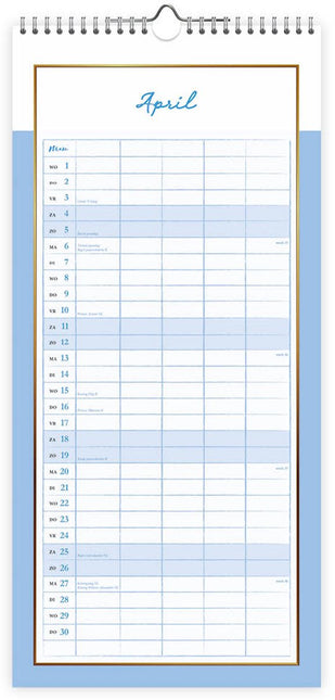 Comello Familienotitiekalender 2026 5 personen