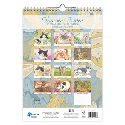 Comello Franciens Katten A4 Verjaardagskalender Saartje