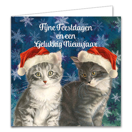 Comello Franciens Katten Kerstkaarten Kerstballen 10 Stuks