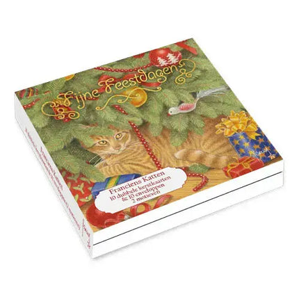 Comello Franciens Katten Kerstkaarten - Onder de boom -  Kerstballen