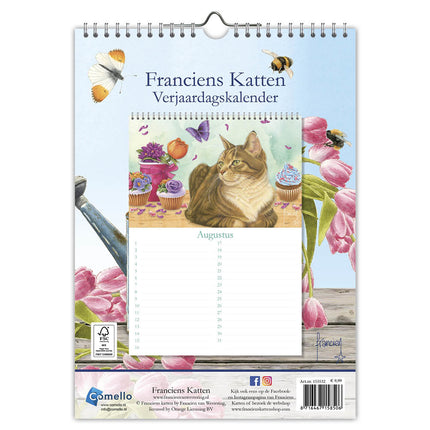 Comello Franciens Katten Lapjeskat Verjaardagskalender