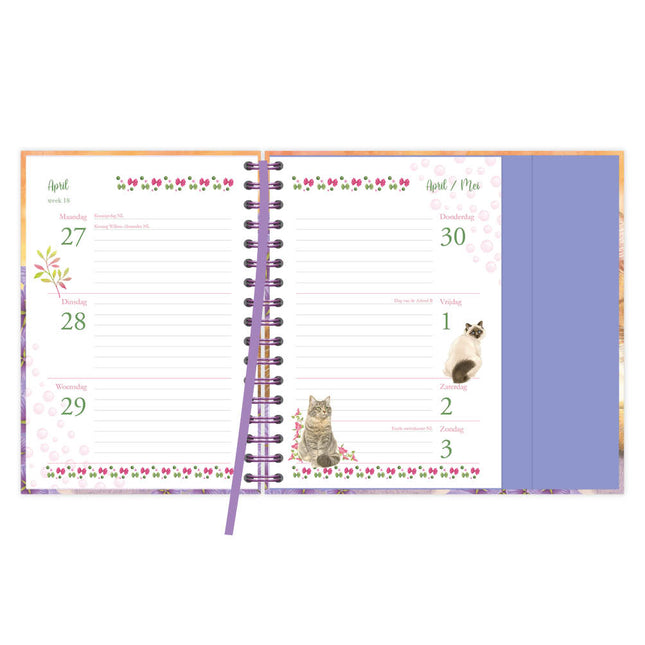 Comello Franciens Katten Spiraalagenda 2026 Merah