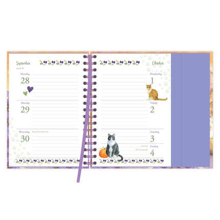 Comello Franciens Katten Spiraalagenda 2026 Merah