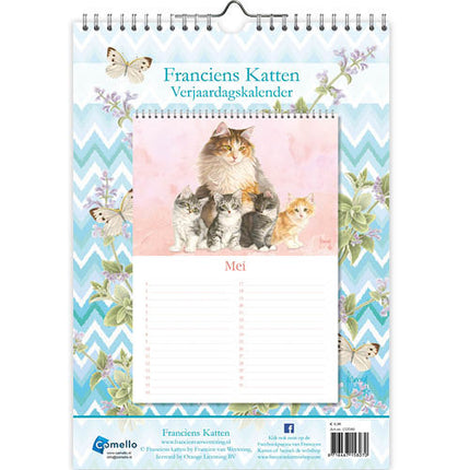 Comello Franciens Katten Verjaardagskalender A4 Miepje
