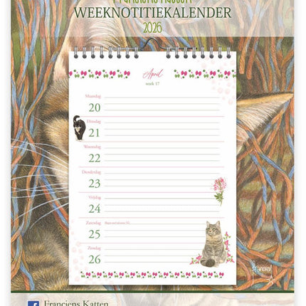 Comello Franciens Katten Weeknotitiekalender 2026 Evi
