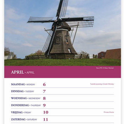 Comello Holland WEEKnotitie Kalender 2026