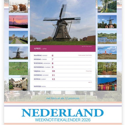 Comello Holland WEEKnotitie Kalender 2026
