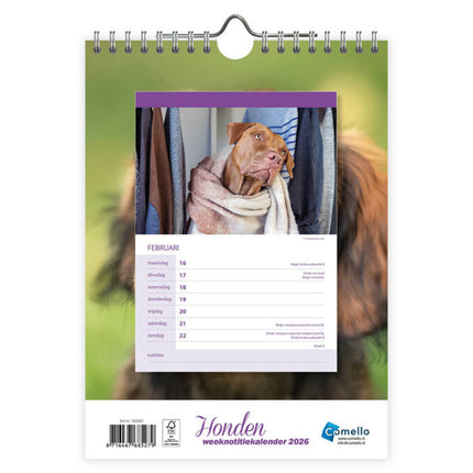 Comello Honden WEEKnotitiekalender 2026