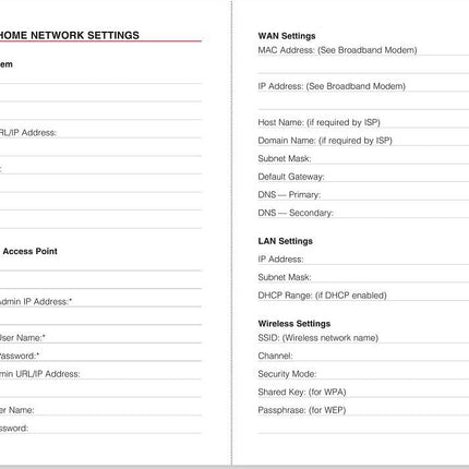 Comello Internet address & password logboek zwart groot