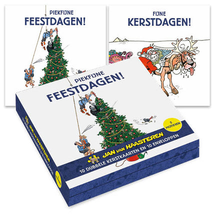 Comello Jan van Haasteren Kerstkaarten Optuigen 10 Stuks