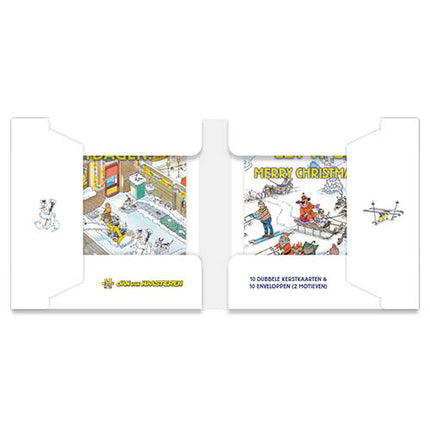 Comello Jan van Haasteren Kerstkaarten Sleeën 10 Stuks
