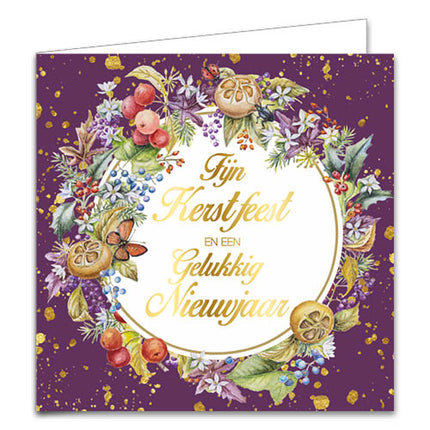 Comello Janneke Brinkman Kerstkaarten Bloemenkrans