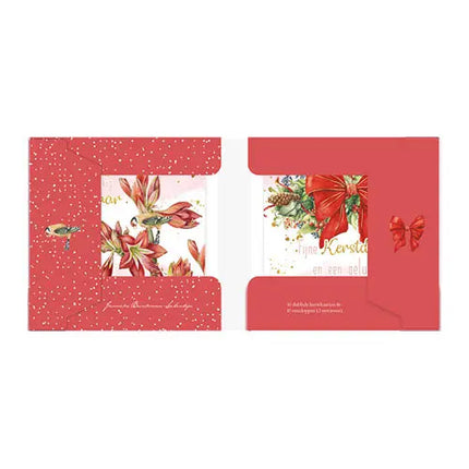 Comello Janneke Brinkman Kerstkaarten - Strik – Amaryllis